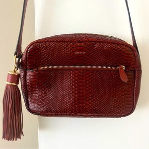 Uterque cross-body leather bag (reddish:brown) - Excellent condition!